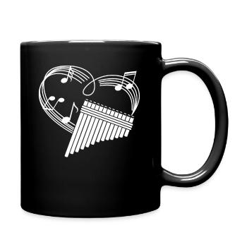 Panflute - Nai - Syrinx - Panflute - Heart Notes - Full Colour Mug - black - Right
