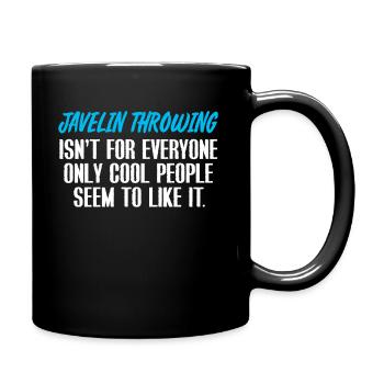 Speerwerfen - Tasse einfarbig - Schwarz - Rechts