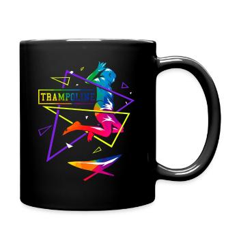 Trampolin Polygon - Tasse einfarbig - Schwarz - Rechts