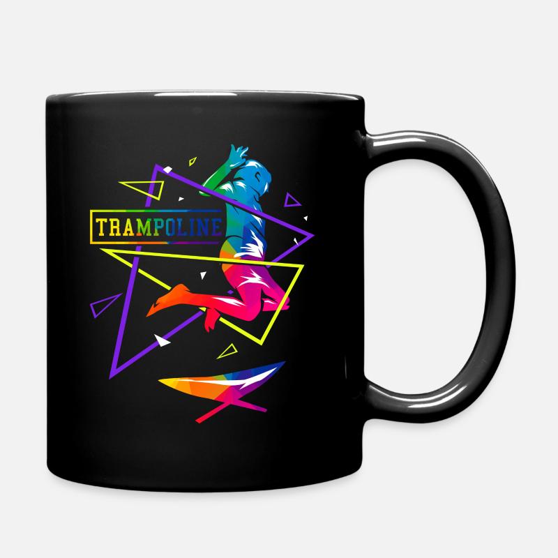 Trampoline polygon - Full Colour Mug - black