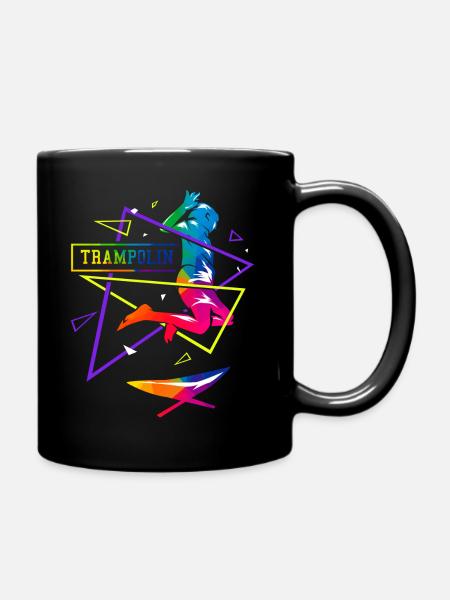 Trampolin Polygon - Tasse einfarbig - Schwarz