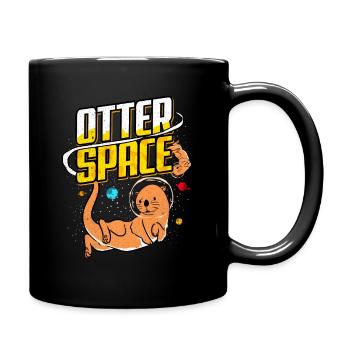 Otter - Tasse einfarbig - Schwarz - Rechts