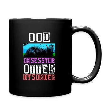 Otter Frettchen Marder Wasser Seeotter Biber Süß - Tasse einfarbig - Schwarz - Rechts