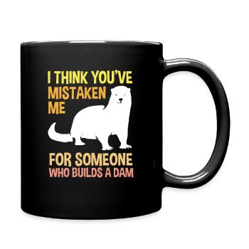 Otter Ferret Marten Water Sea Otter Beaver Sweet - Full Colour Mug - black - Right