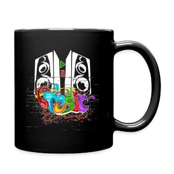 Producteur de musique festival DJ été - Mug uni - noir - Droite