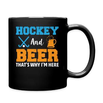 Hockey and beer - Full Colour Mug - black - Right
