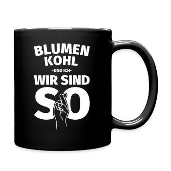 Blumenkohl Geschenke Blumenkohl Liebhaber T Shirt - Tasse einfarbig - Schwarz - Rechts