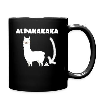 Alpakakaka - Tasse einfarbig - Schwarz - Rechts