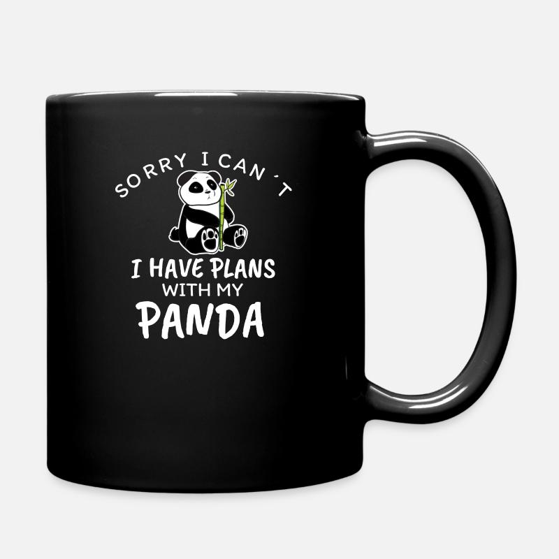 Panda - Tasse einfarbig - Schwarz