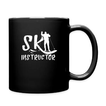 Ski instructor - Full Colour Mug - black - Right