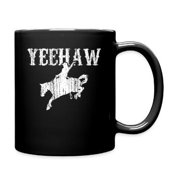 Horse Rding Yeehaw - Full Colour Mug - black - Right