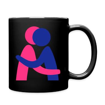 Hug - Full Colour Mug - black - Right