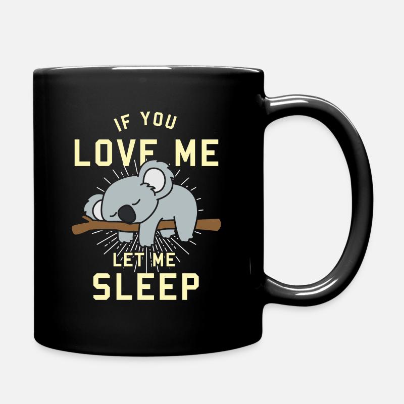 Koala dormant - Mug uni - noir