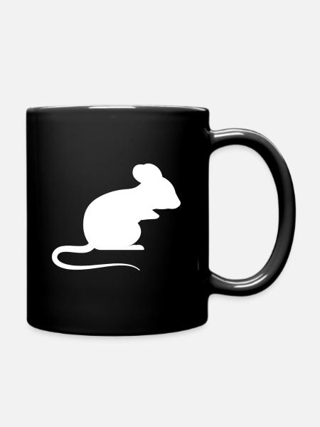 Maus - Tasse einfarbig - Schwarz