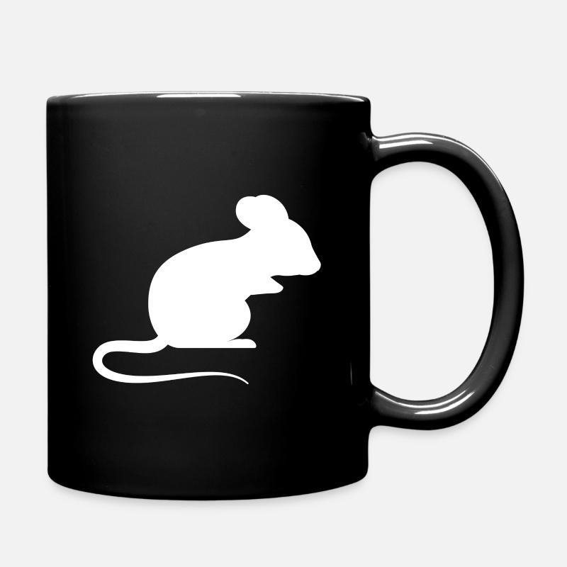 Maus - Tasse einfarbig - Schwarz