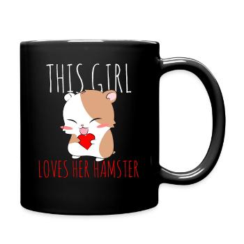 Jour de la Saint-Valentin hamster - Mug uni - noir - Droite