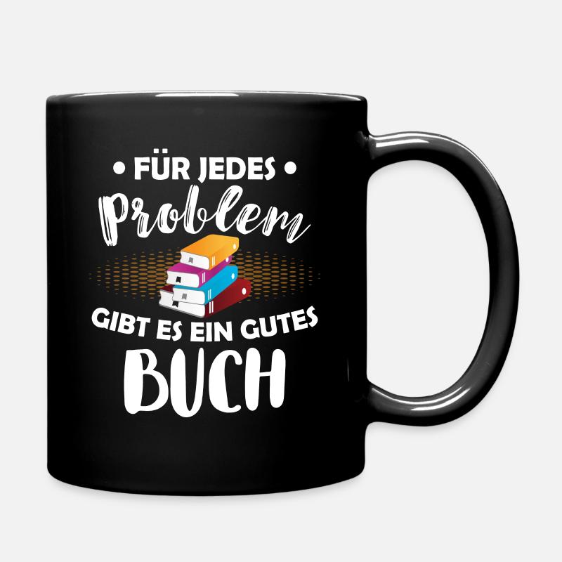 Buch lesen Bücher Leseratte - Tasse einfarbig - Schwarz