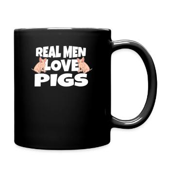 porc - Mug uni - noir - Droite