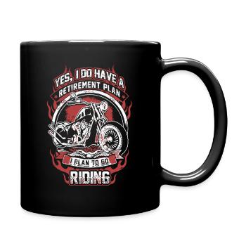 Chemise de moto - Mug uni - noir - Droite