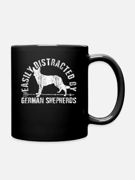 German shepherd dog - Full Colour Mug - black