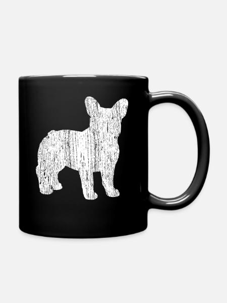 Französische Bulldogge - Tasse einfarbig - Schwarz