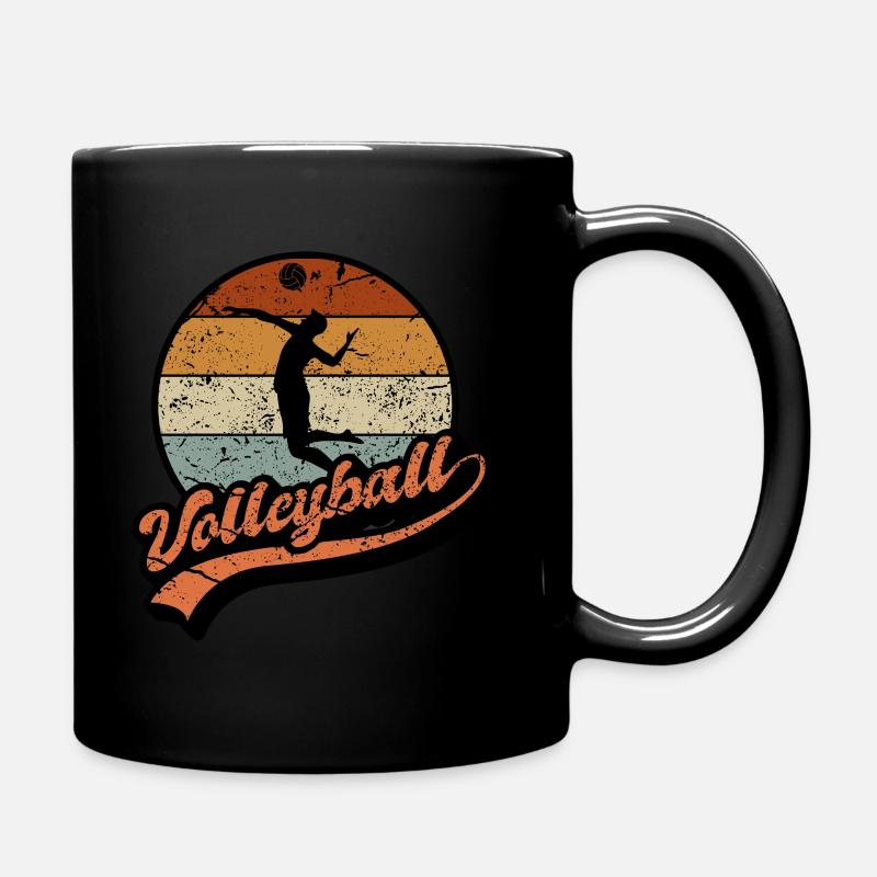 volleyball Vintage - Tasse einfarbig - Schwarz