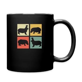 hippo - Full Colour Mug - black - Right