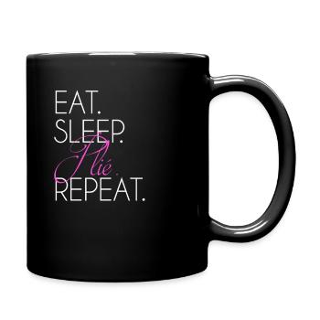 EAT SLEEP PLIÉ RÉPÉTITION BALLERINE DANSEUSE - Mug uni - noir - Droite