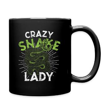 Schlange Lady - Tasse einfarbig - Schwarz - Rechts
