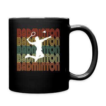 BADMINTON - Tasse einfarbig - Schwarz - Rechts