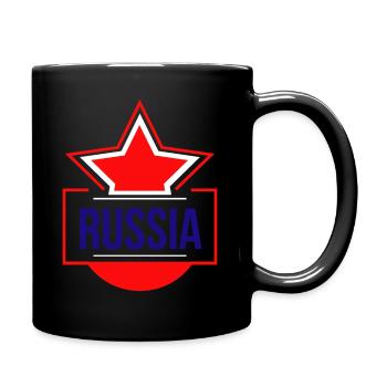 Russia Flag Russian Flag Country Russian Funny - Full Colour Mug - black - Right