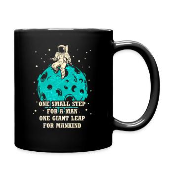 Moon moon landing 1969 Apollo USA Armstrong Saturn - Full Colour Mug - black - Right