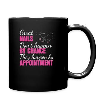 De grands ongles ne se produisent pas par hasard Nail Design - Mug uni - noir - Droite