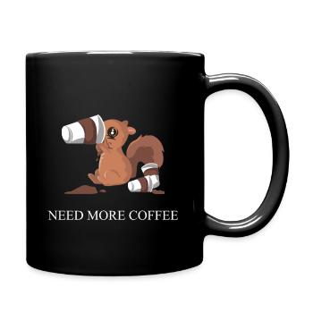 L'écureuil a besoin de café - Mug uni - noir - Droite