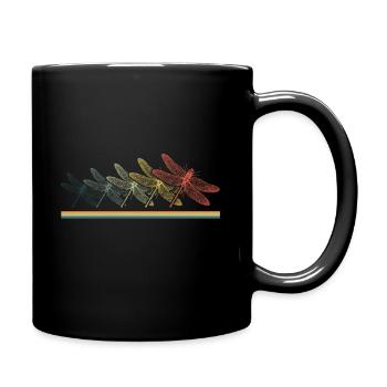 Libelle Feinde - Tasse einfarbig - Schwarz - Rechts