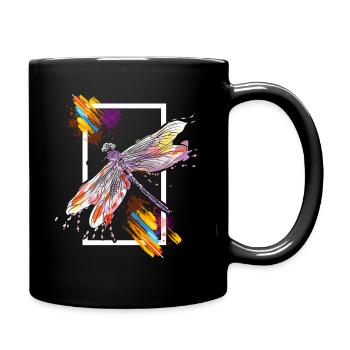 dragon-fly - Full Colour Mug - black - Right