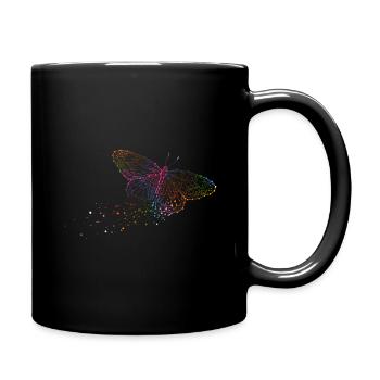 Butterfly flies - Full Colour Mug - black - Right