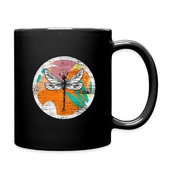 dragon-fly - Full Colour Mug - black - Right