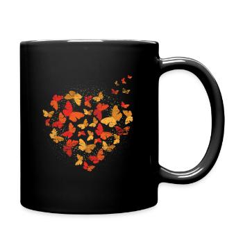 Les papillons aiment - Mug uni - noir - Droite