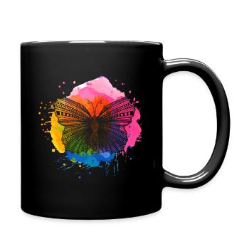 Animaux papillon - Mug uni - noir - Droite