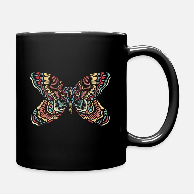 papillon - Mug uni - noir