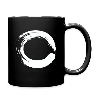 Yoga - Zen Kreis - Shirt - Tasse einfarbig - Schwarz - Rechts
