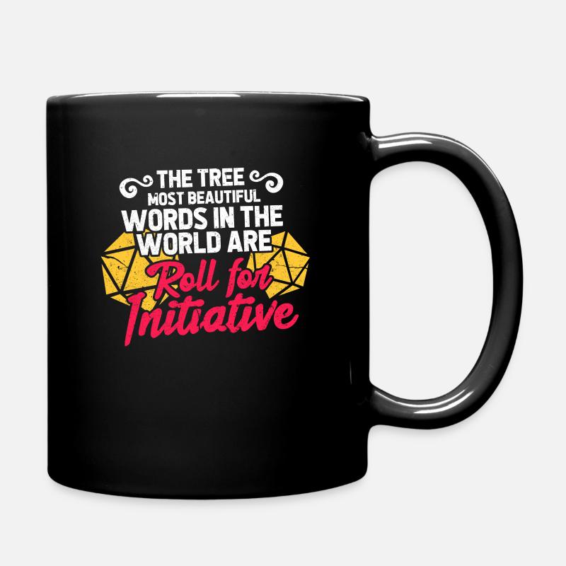 D20 Würfel Gaming Fantasy Rollenspiel Geschenk - Tasse einfarbig - Schwarz