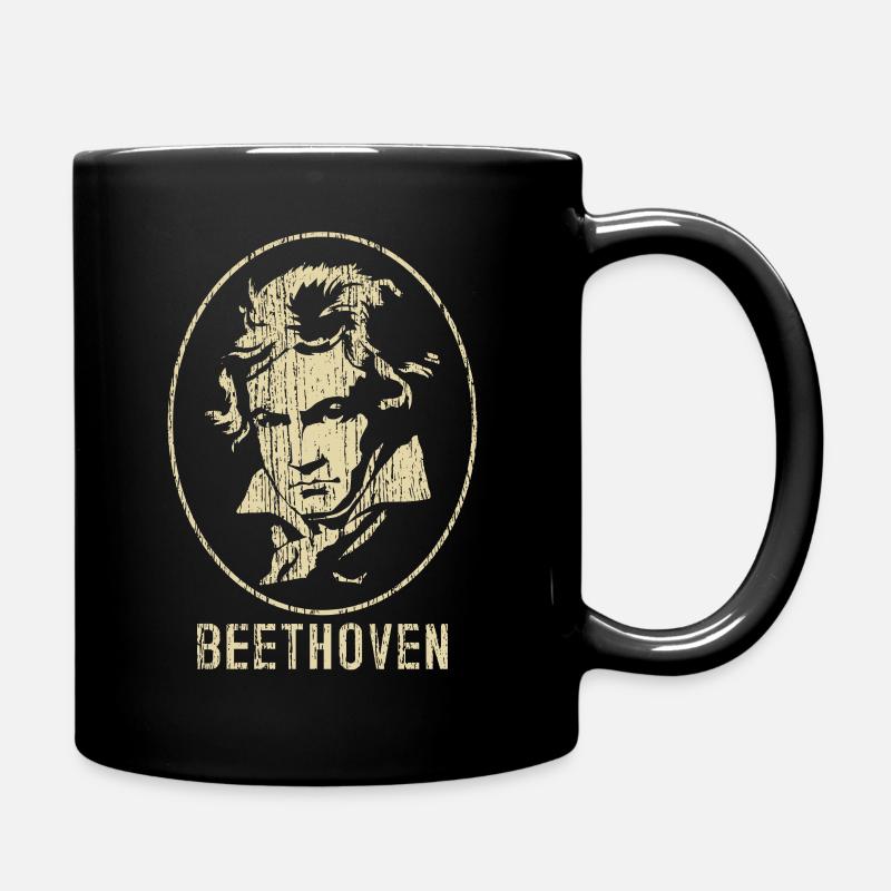 Beethoven - Tasse einfarbig - Schwarz
