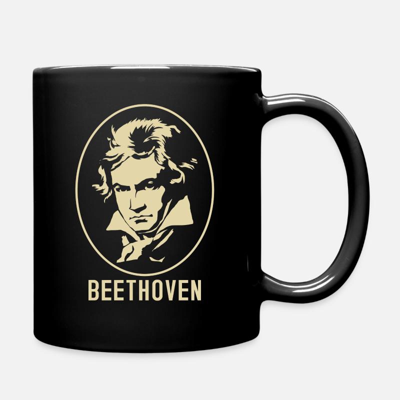 Beethoven - Tasse einfarbig - Schwarz