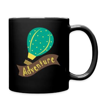 Ballon à air chaud ADVENTURE - Mug uni - noir - Droite