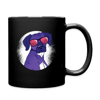 Rhodesian Ridgeback Hund - Tasse einfarbig - Schwarz - Rechts