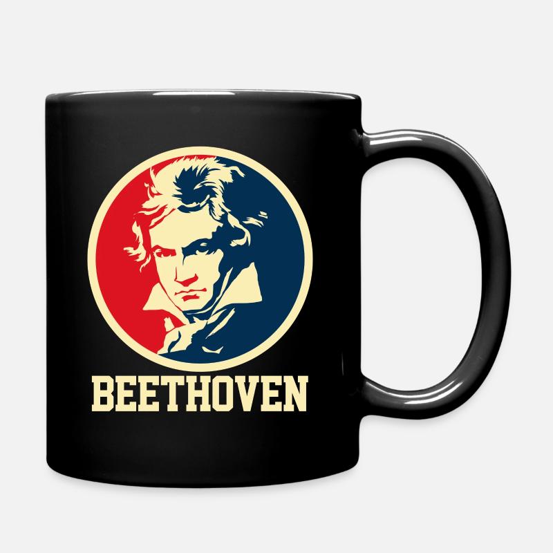 Beethoven - Tasse einfarbig - Schwarz
