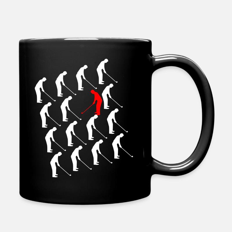 Golf Geschenk Golfschwung Golfplatz sei anders - Tasse einfarbig - Schwarz
