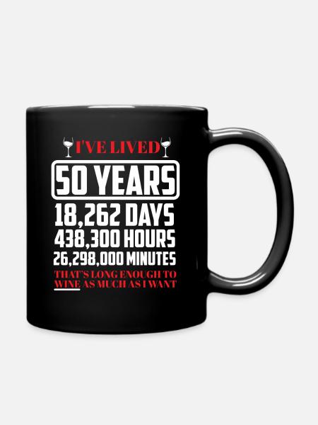 50th birthday - Full Colour Mug - black